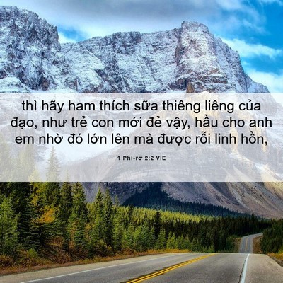 Picture 06 - 1 Phi-rơ 2:2 VIE - thì hãy ham thích sữa thiêng liêng của - Bible Verse Picture