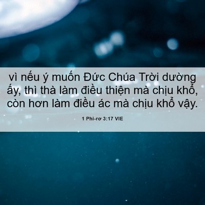 Picture 06 - 1 Phi-rơ 3:17 VIE - vì nếu ý muốn Đức Chúa Trời dường - Bible Verse Picture