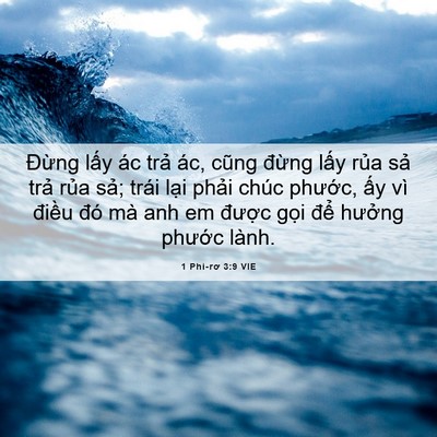 Picture 06 - 1 Phi-rơ 3:9 VIE - Đừng lấy ác trả ác, cũng đừng lấy - Bible Verse Picture