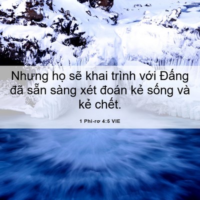 Picture 06 - 1 Phi-rơ 4:5 VIE - Nhưng họ sẽ khai trình với Đấng đã - Bible Verse Picture