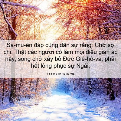 Picture 06 - 1 Sa-mu-ên 12:20 VIE - Sa-mu-ên đáp cùng dân sự rằng: Chớ - Bible Verse Picture
