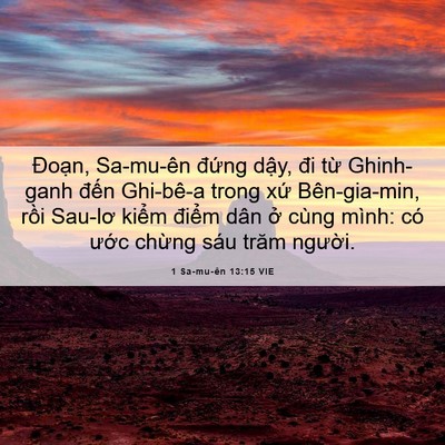 Picture 06 - 1 Sa-mu-ên 13:15 VIE - Đoạn, Sa-mu-ên đứng dậy, đi từ - Bible Verse Picture