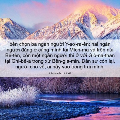 Picture 06 - 1 Sa-mu-ên 13:2 VIE - bèn chọn ba ngàn người Y-sơ-ra-ên: hai - Bible Verse Picture