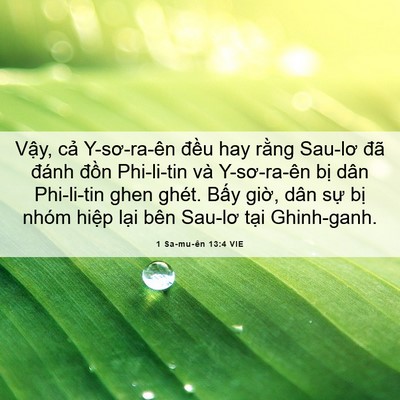Picture 06 - 1 Sa-mu-ên 13:4 VIE - Vậy, cả Y-sơ-ra-ên đều hay rằng - Bible Verse Picture