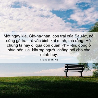 Picture 06 - 1 Sa-mu-ên 14:1 VIE - Một ngày kia, Giô-na-than, con trai của - Bible Verse Picture