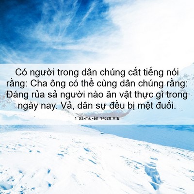 Picture 06 - 1 Sa-mu-ên 14:28 VIE - Có người trong dân chúng cất tiếng nói - Bible Verse Picture