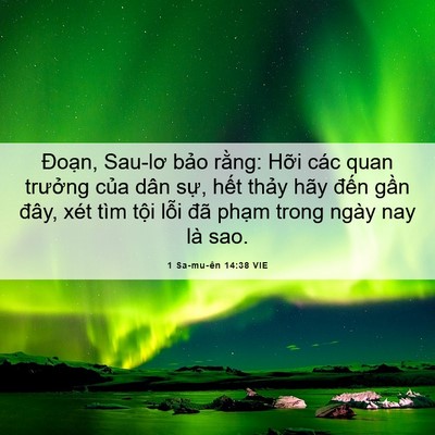 Picture 06 - 1 Sa-mu-ên 14:38 VIE - Đoạn, Sau-lơ bảo rằng: Hỡi các quan - Bible Verse Picture