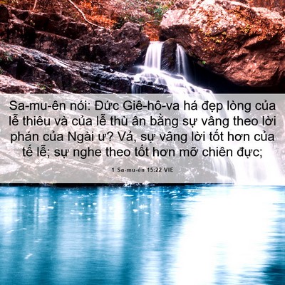 Picture 06 - 1 Sa-mu-ên 15:22 VIE - Sa-mu-ên nói: Đức Giê-hô-va há đẹp - Bible Verse Picture