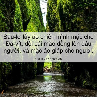 Picture 06 - 1 Sa-mu-ên 17:38 VIE - Sau-lơ lấy áo chiến mình mặc cho - Bible Verse Picture