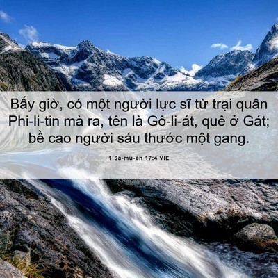 Picture 06 - 1 Sa-mu-ên 17:4 VIE - Bấy giờ, có một người lực sĩ từ - Bible Verse Picture