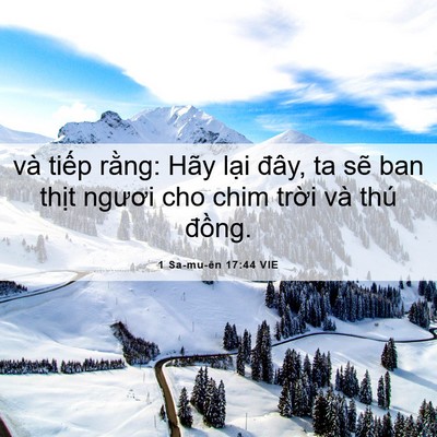 Picture 06 - 1 Sa-mu-ên 17:44 VIE - và tiếp rằng: Hãy lại đây, ta sẽ ban - Bible Verse Picture
