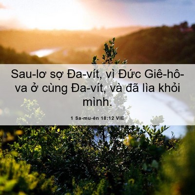 Picture 06 - 1 Sa-mu-ên 18:12 VIE - Sau-lơ sợ Đa-vít, vì Đức Giê-hô-va ở - Bible Verse Picture