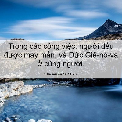 Picture 06 - 1 Sa-mu-ên 18:14 VIE - Trong các công việc, người đều được - Bible Verse Picture