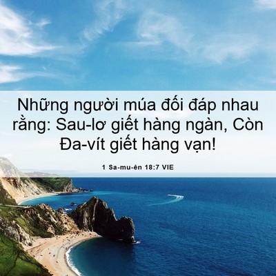 Picture 06 - 1 Sa-mu-ên 18:7 VIE - Những người múa đối đáp nhau rằng: - Bible Verse Picture