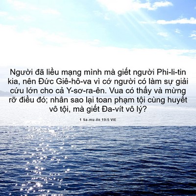 Picture 06 - 1 Sa-mu-ên 19:5 VIE - Người đã liều mạng mình mà giết - Bible Verse Picture