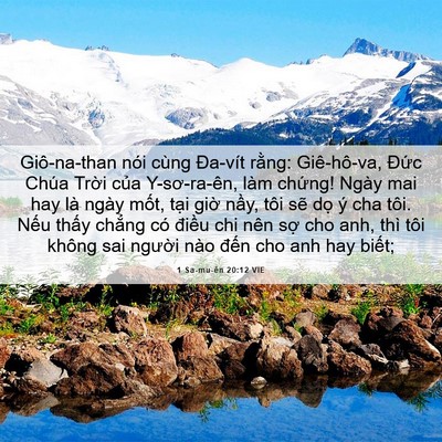 Picture 06 - 1 Sa-mu-ên 20:12 VIE - Giô-na-than nói cùng Đa-vít rằng: - Bible Verse Picture
