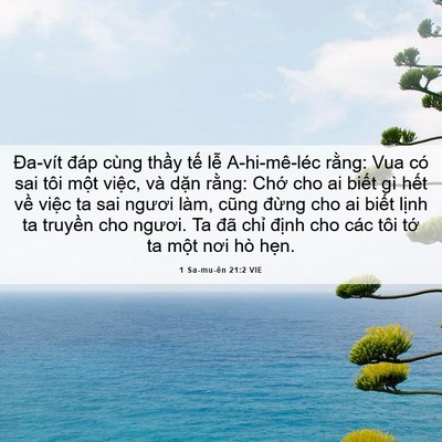 Picture 06 - 1 Sa-mu-ên 21:2 VIE - Đa-vít đáp cùng thầy tế lễ - Bible Verse Picture