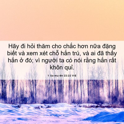 Picture 06 - 1 Sa-mu-ên 23:22 VIE - Hãy đi hỏi thăm cho chắc hơn nữa - Bible Verse Picture