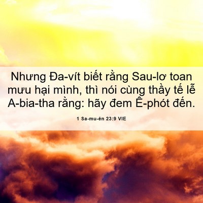 Picture 06 - 1 Sa-mu-ên 23:9 VIE - Nhưng Đa-vít biết rằng Sau-lơ toan mưu - Bible Verse Picture