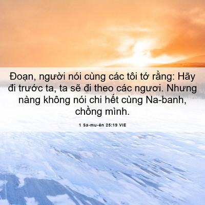 Picture 06 - 1 Sa-mu-ên 25:19 VIE - Đoạn, người nói cùng các tôi tớ - Bible Verse Picture