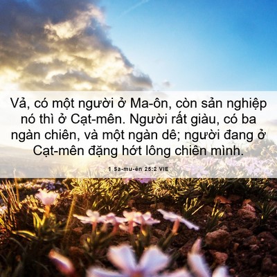 Picture 06 - 1 Sa-mu-ên 25:2 VIE - Vả, có một người ở Ma-ôn, còn sản - Bible Verse Picture
