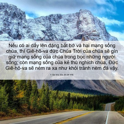 Picture 06 - 1 Sa-mu-ên 25:29 VIE - Nếu có ai dấy lên đặng bắt bớ và - Bible Verse Picture