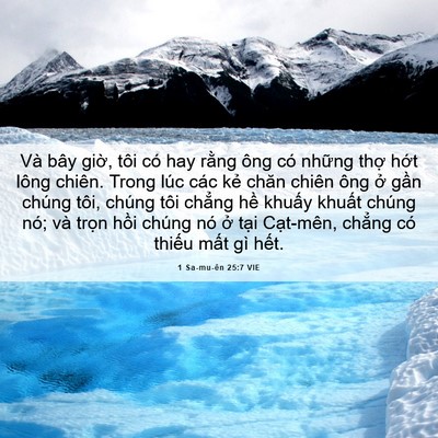Picture 06 - 1 Sa-mu-ên 25:7 VIE - Và bây giờ, tôi có hay rằng ông có - Bible Verse Picture