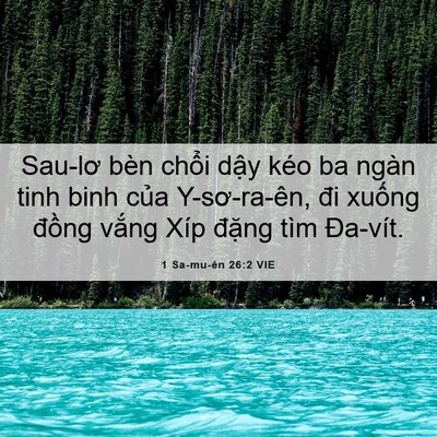 Picture 06 - 1 Sa-mu-ên 26:2 VIE - Sau-lơ bèn chổi dậy kéo ba ngàn tinh binh - Bible Verse Picture