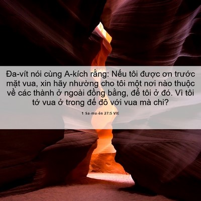 Picture 06 - 1 Sa-mu-ên 27:5 VIE - Đa-vít nói cùng A-kích rằng: Nếu tôi - Bible Verse Picture