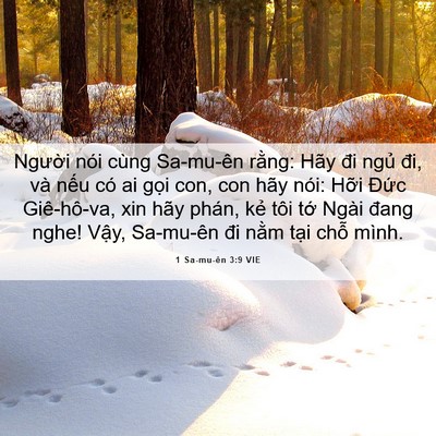 Picture 06 - 1 Sa-mu-ên 3:9 VIE - Người nói cùng Sa-mu-ên rằng: Hãy đi - Bible Verse Picture