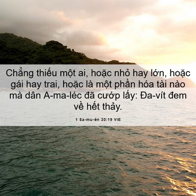 Picture 06 - 1 Sa-mu-ên 30:19 VIE - Chẳng thiếu một ai, hoặc nhỏ hay lớn, - Bible Verse Picture