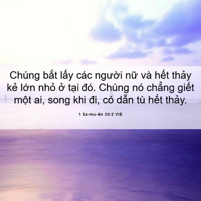 Picture 06 - 1 Sa-mu-ên 30:2 VIE - Chúng bắt lấy các người nữ và hết - Bible Verse Picture