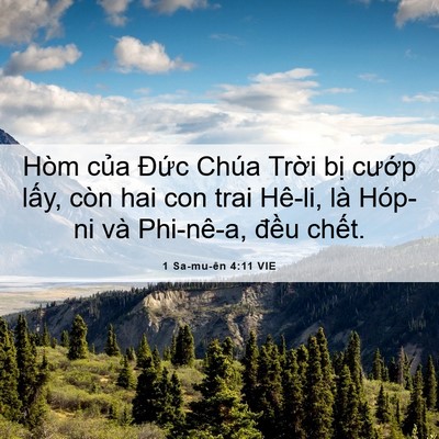Picture 06 - 1 Sa-mu-ên 4:11 VIE - Hòm của Đức Chúa Trời bị cướp - Bible Verse Picture