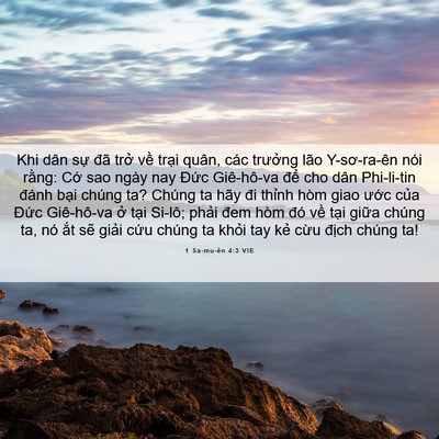 Picture 06 - 1 Sa-mu-ên 4:3 VIE - Khi dân sự đã trở về trại quân, các - Bible Verse Picture