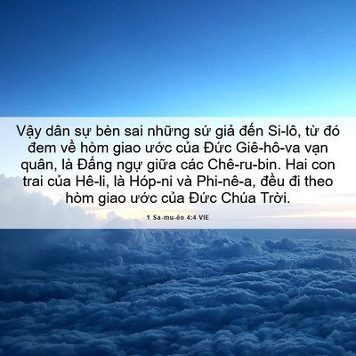 Picture 06 - 1 Sa-mu-ên 4:4 VIE - Vậy dân sự bèn sai những sứ giả - Bible Verse Picture