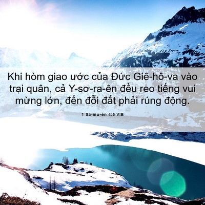 Picture 06 - 1 Sa-mu-ên 4:5 VIE - Khi hòm giao ước của Đức Giê-hô-va - Bible Verse Picture