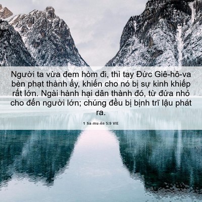 Picture 06 - 1 Sa-mu-ên 5:9 VIE - Người ta vừa đem hòm đi, thì tay Đức - Bible Verse Picture