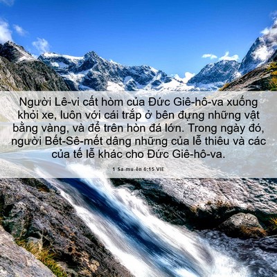 Picture 06 - 1 Sa-mu-ên 6:15 VIE - Người Lê-vi cất hòm của Đức - Bible Verse Picture