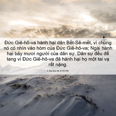 Picture 06 - 1 Sa-mu-ên 6:19 VIE - Đức Giê-hô-va hành hại dân - Bible Verse Picture