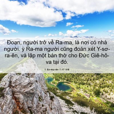 Picture 06 - 1 Sa-mu-ên 7:17 VIE - Đoạn, người trở về Ra-ma, là nơi có - Bible Verse Picture