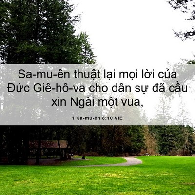 Picture 06 - 1 Sa-mu-ên 8:10 VIE - Sa-mu-ên thuật lại mọi lời của Đức - Bible Verse Picture