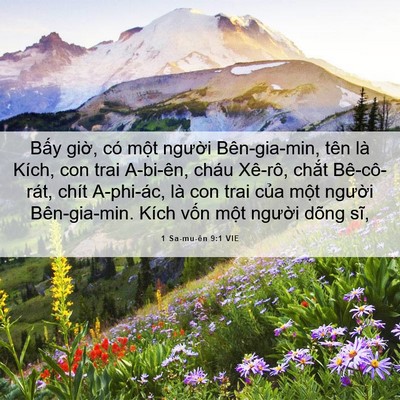 Picture 06 - 1 Sa-mu-ên 9:1 VIE - Bấy giờ, có một người Bên-gia-min, - Bible Verse Picture