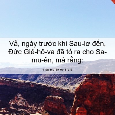 Picture 06 - 1 Sa-mu-ên 9:15 VIE - Vả, ngày trước khi Sau-lơ đến, Đức - Bible Verse Picture