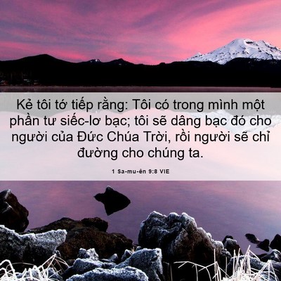 Picture 06 - 1 Sa-mu-ên 9:8 VIE - Kẻ tôi tớ tiếp rằng: Tôi có trong - Bible Verse Picture
