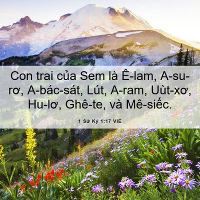 Picture 06 - 1 Sử Ký 1:17 VIE - Con trai của Sem là Ê-lam, A-su-rơ, - Bible Verse Picture
