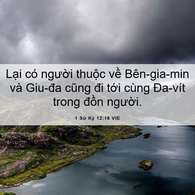 Picture 06 - 1 Sử Ký 12:16 VIE - Lại có người thuộc về Bên-gia-min và - Bible Verse Picture