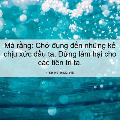 Picture 06 - 1 Sử Ký 16:22 VIE - Mà rằng: Chớ đụng đến những kẻ - Bible Verse Picture
