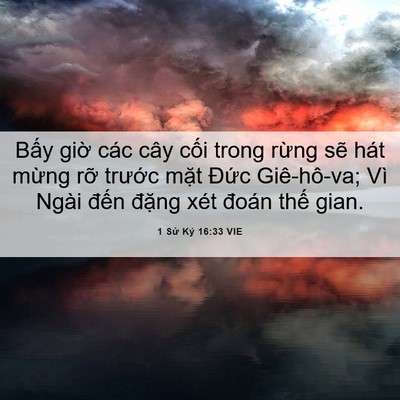 Picture 06 - 1 Sử Ký 16:33 VIE - Bấy giờ các cây cối trong rừng sẽ - Bible Verse Picture