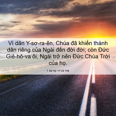 Picture 06 - 1 Sử Ký 17:22 VIE - Vì dân Y-sơ-ra-ên, Chúa đã khiến thành - Bible Verse Picture