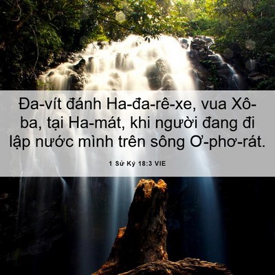 Picture 06 - 1 Sử Ký 18:3 VIE - Đa-vít đánh Ha-đa-rê-xe, vua Xô-ba, tại - Bible Verse Picture